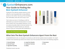 Tablet Screenshot of eyelashenhancers.com